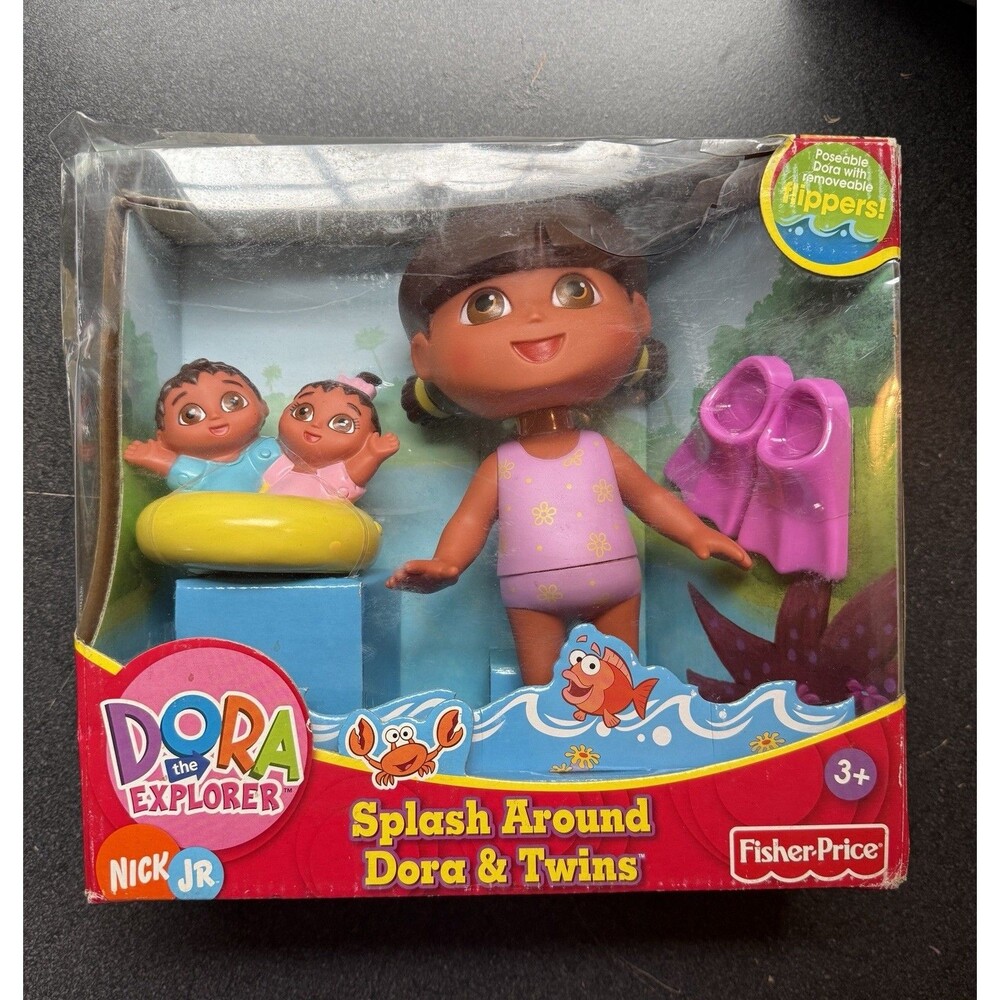 New In Box Fisher-Price Dora the Explorer Splash Around Dora & Twins Toy 2006